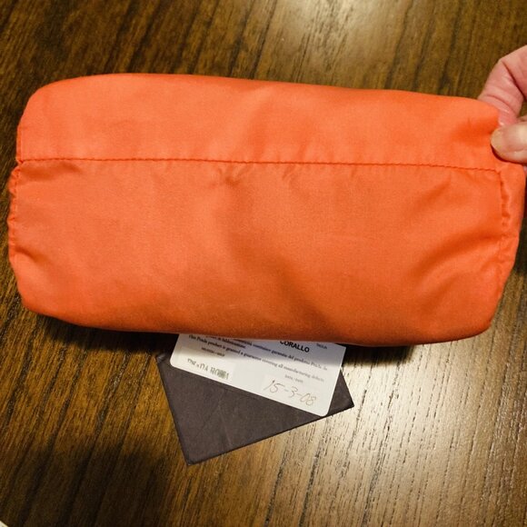 💐Authentic Prada Coral Nylon Makeup Bag 💖✨ with Authentication Card - Picture 8 of 16